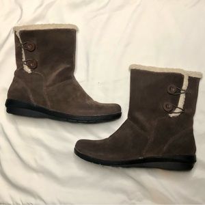 Clarks fur brown winter boots